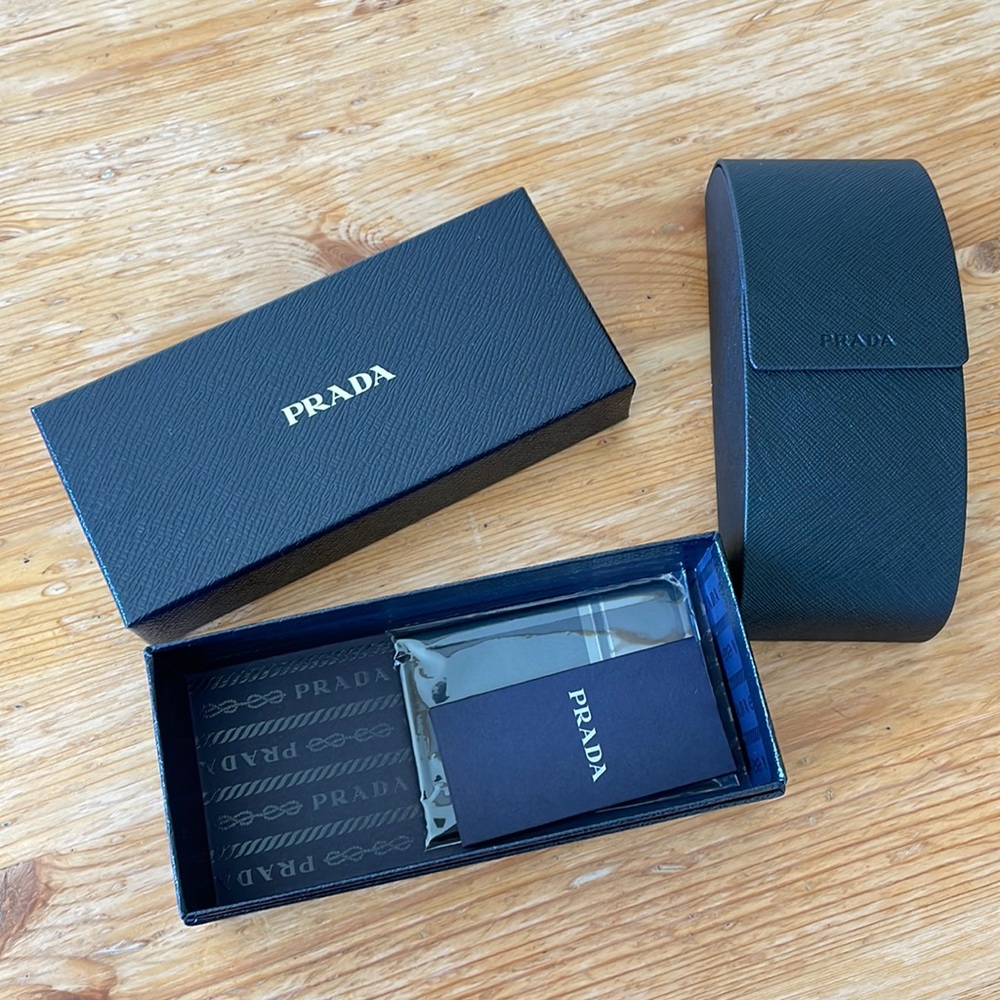 New Prada Glasses Case/Box w Microfiber Cloth